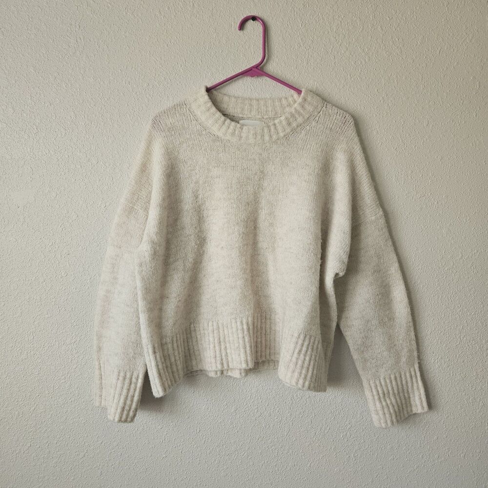 Part Two Lulya Knit Sweater Jumper Cream Size Medium Copenhagen Wool Blend Women
